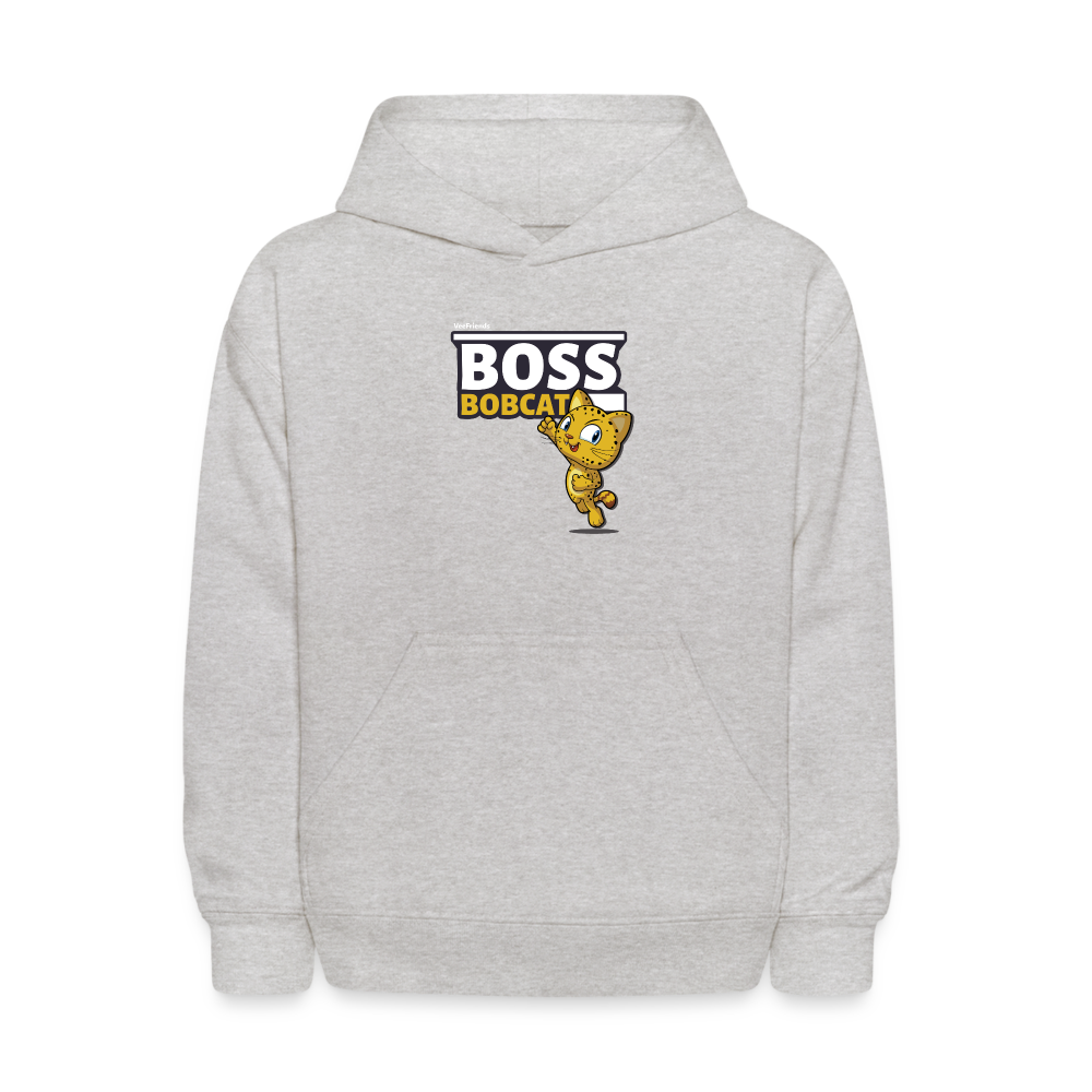 Boss Bobcat Character Comfort Kids Hoodie - heather gray