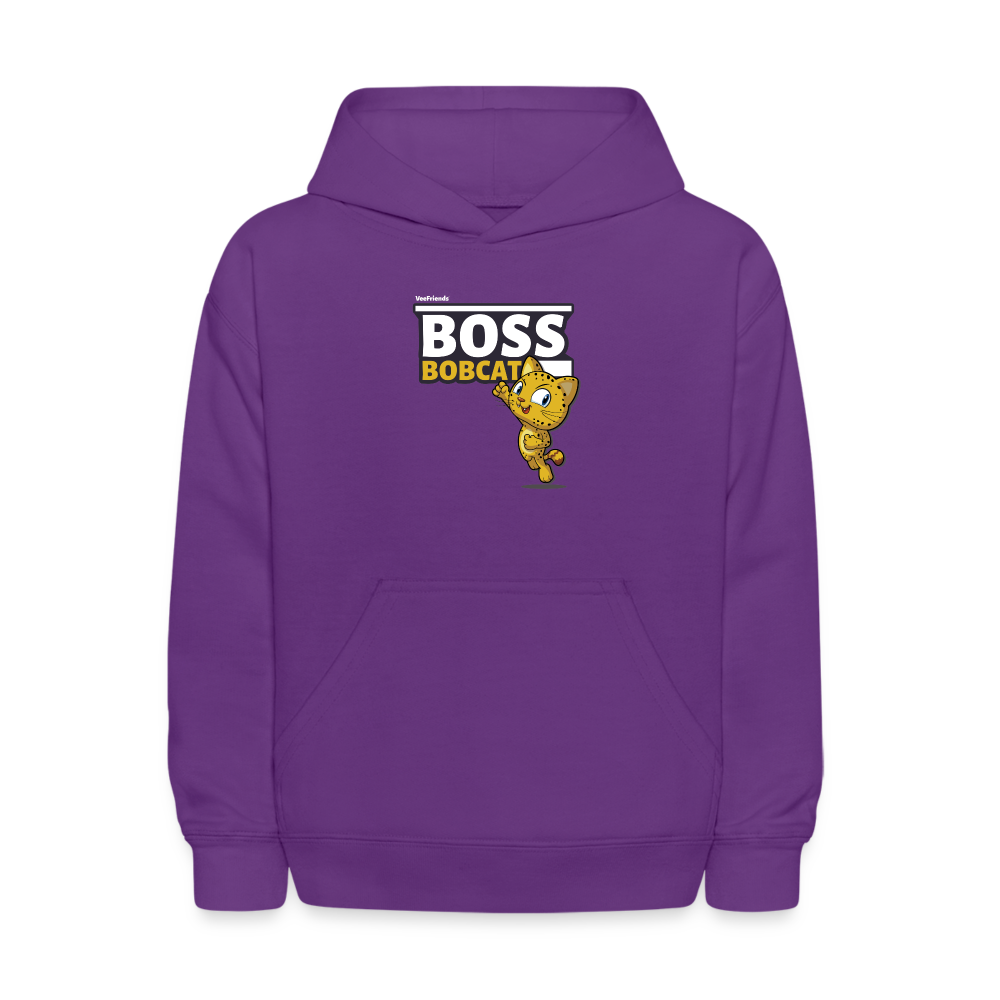 Boss Bobcat Character Comfort Kids Hoodie - purple