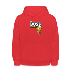 Boss Bobcat Character Comfort Kids Hoodie - red