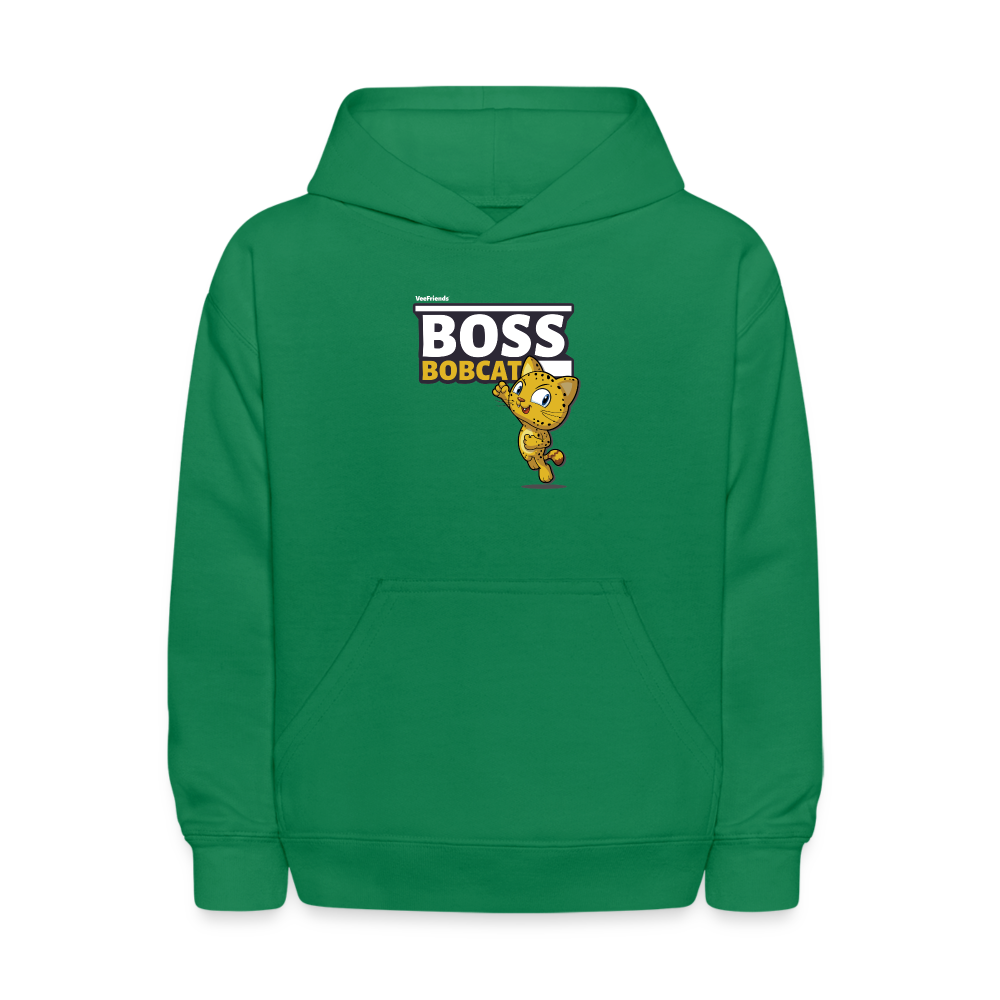 Boss Bobcat Character Comfort Kids Hoodie - kelly green