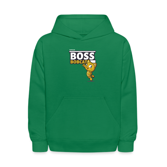 Boss Bobcat Character Comfort Kids Hoodie - kelly green