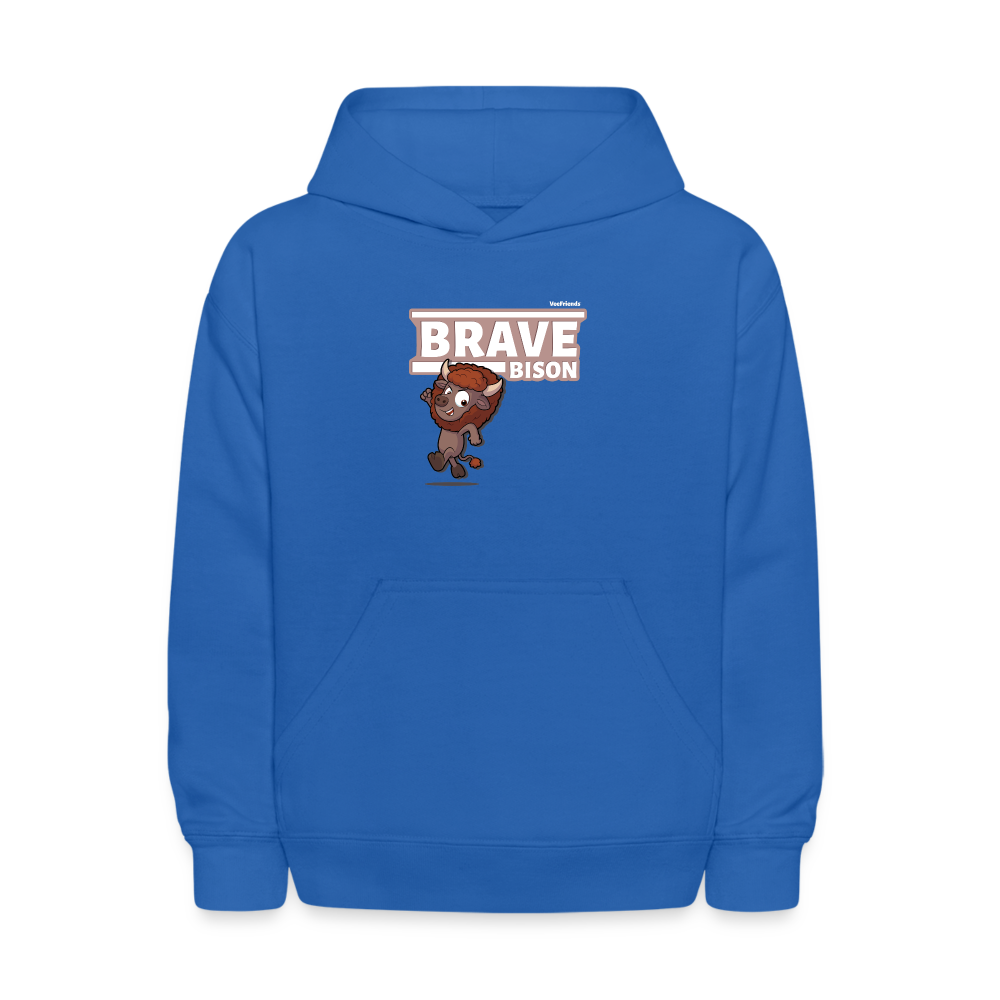 
            
                Load image into Gallery viewer, Brave Bison Character Comfort Kids Hoodie - royal blue
            
        
