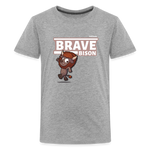 Brave Bison Character Comfort Kids Tee - heather gray