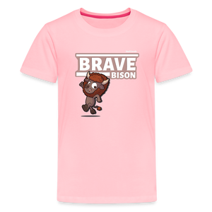 
            
                Load image into Gallery viewer, Brave Bison Character Comfort Kids Tee - pink
            
        
