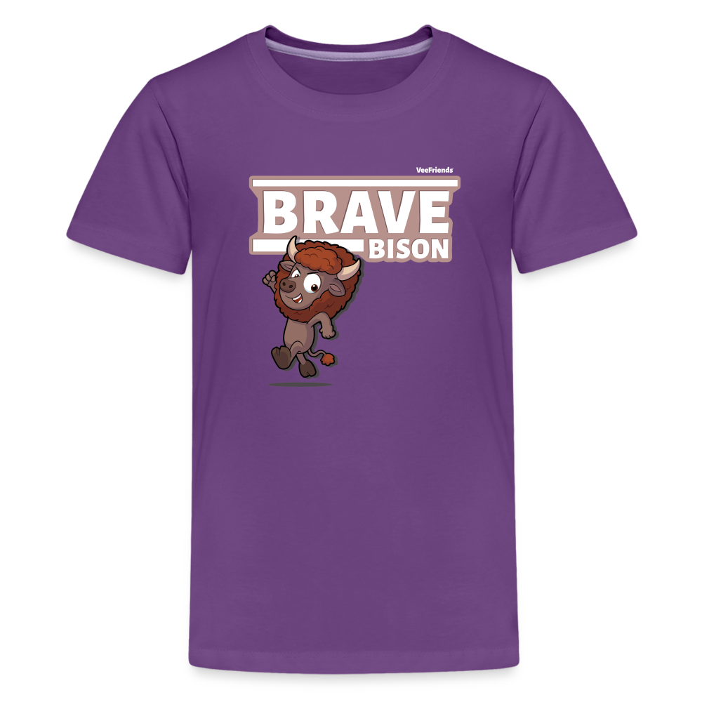 
            
                Load image into Gallery viewer, Brave Bison Character Comfort Kids Tee - purple
            
        