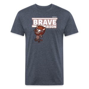 
            
                Load image into Gallery viewer, Brave Bison Character Comfort Adult Tee - heather navy
            
        