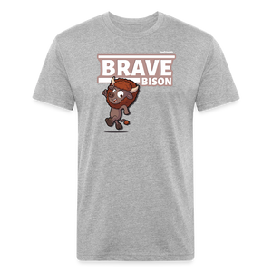 Brave Bison Character Comfort Adult Tee - heather gray