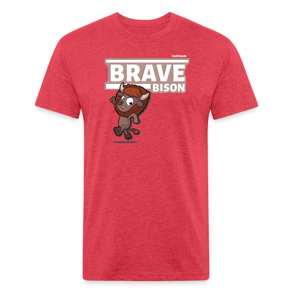 
            
                Load image into Gallery viewer, Brave Bison Character Comfort Adult Tee - heather red
            
        