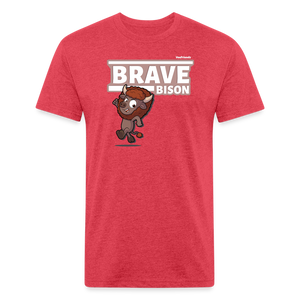 Brave Bison Character Comfort Adult Tee - heather red