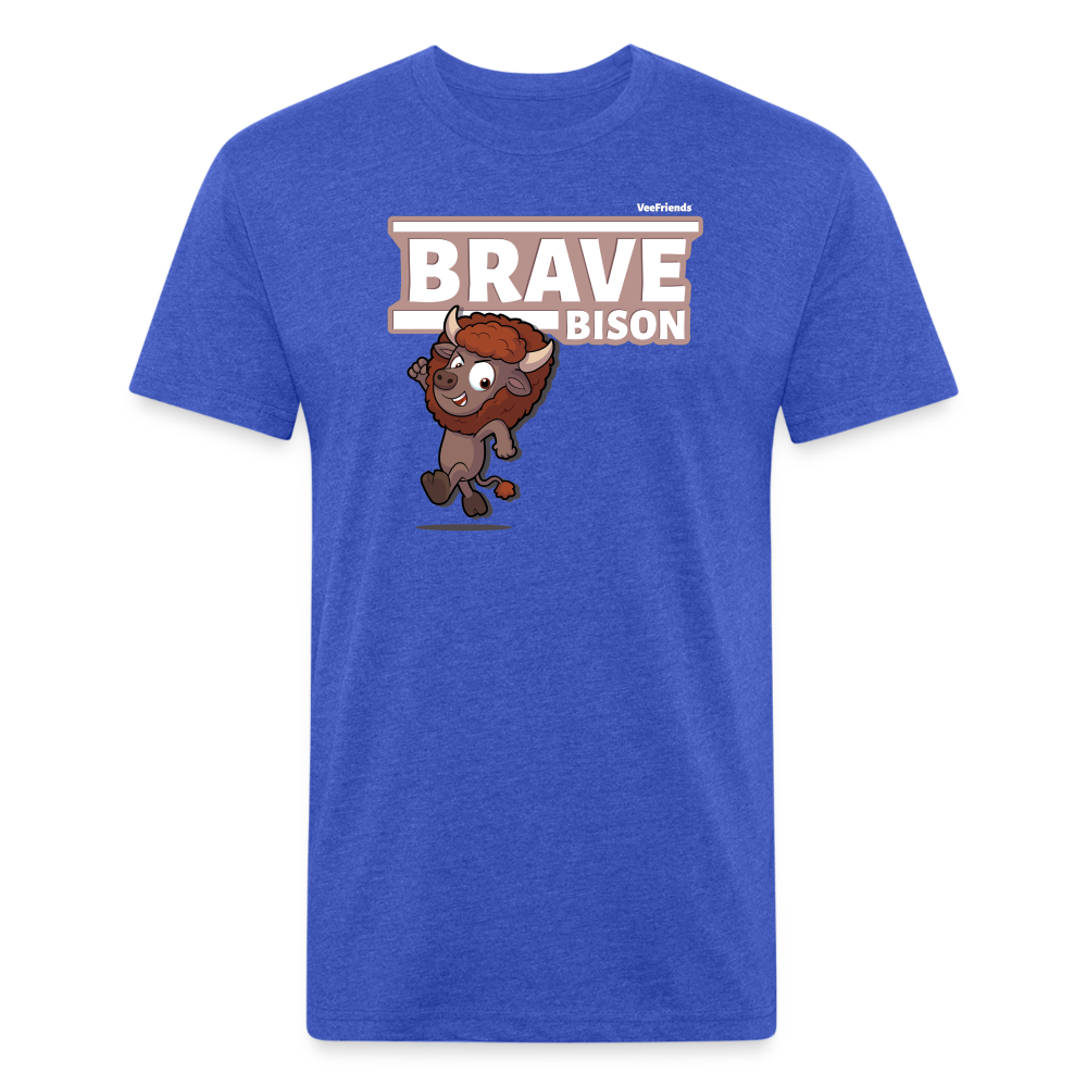 Brave Bison Character Comfort Adult Tee - heather royal