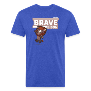 Brave Bison Character Comfort Adult Tee - heather royal
