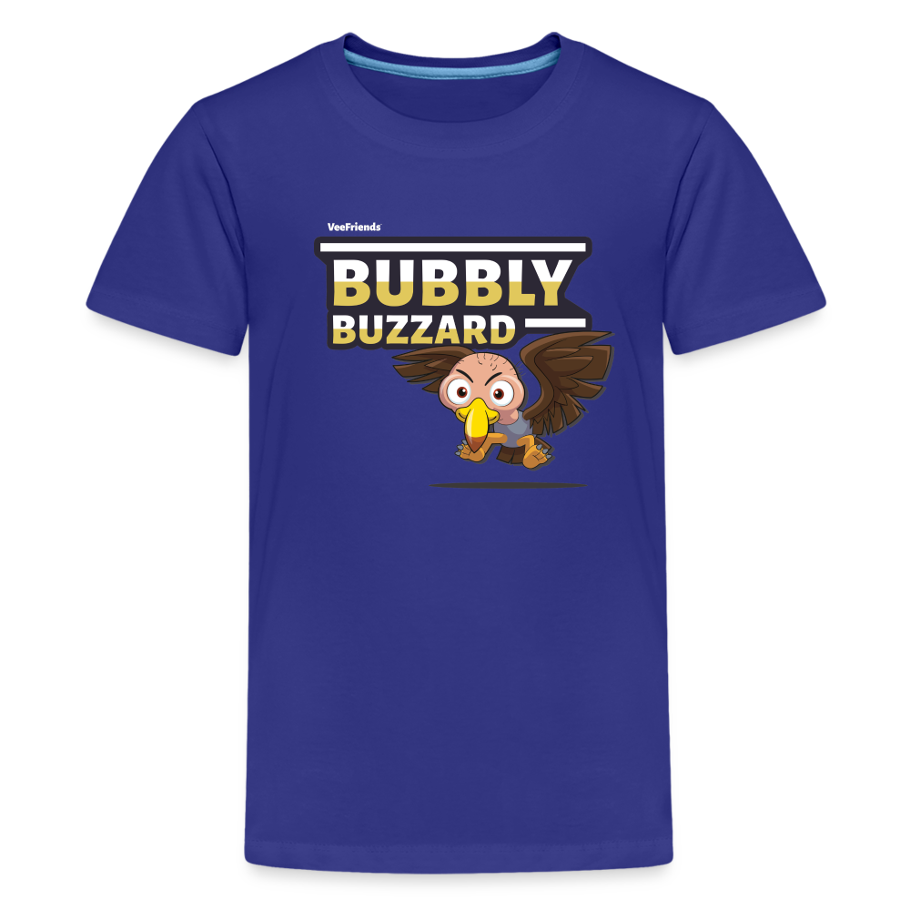 Bubbly Buzzard Character Comfort Kids Tee - royal blue