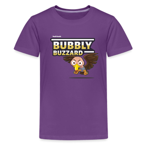 
            
                Load image into Gallery viewer, Bubbly Buzzard Character Comfort Kids Tee - purple
            
        