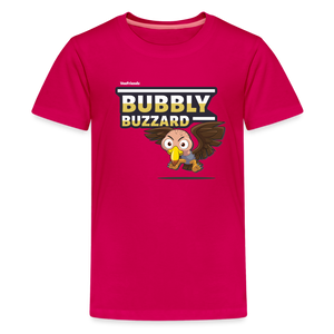 
            
                Load image into Gallery viewer, Bubbly Buzzard Character Comfort Kids Tee - dark pink
            
        