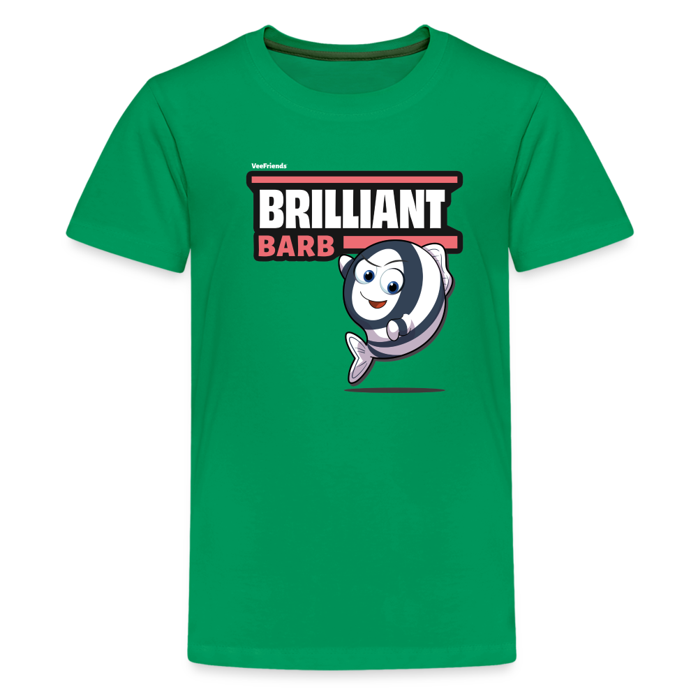 Brilliant Barb Character Comfort Kids Tee - kelly green