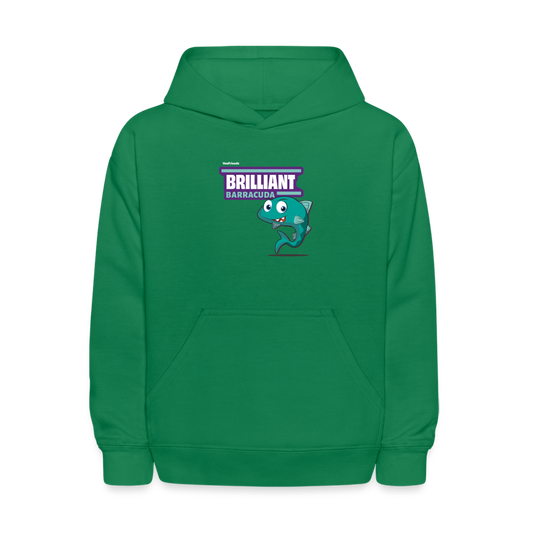 Brilliant Barracuda Character Comfort Kids Hoodie - kelly green