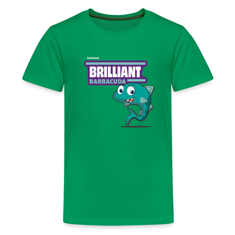 Brilliant Barracuda Character Comfort Kids Tee - kelly green