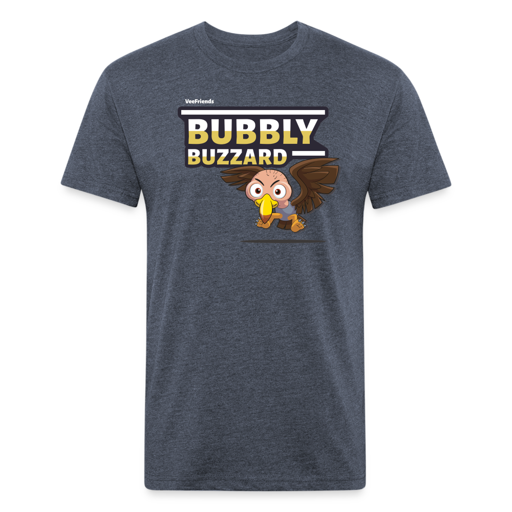 Bubbly Buzzard Character Comfort Adult Tee - heather navy