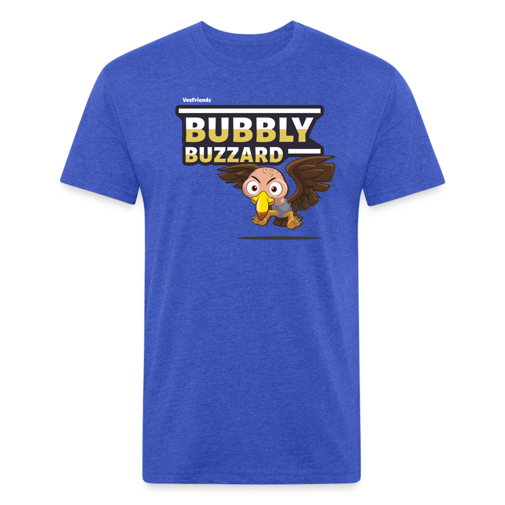 Bubbly Buzzard Character Comfort Adult Tee - heather royal