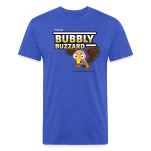Bubbly Buzzard Character Comfort Adult Tee - heather royal