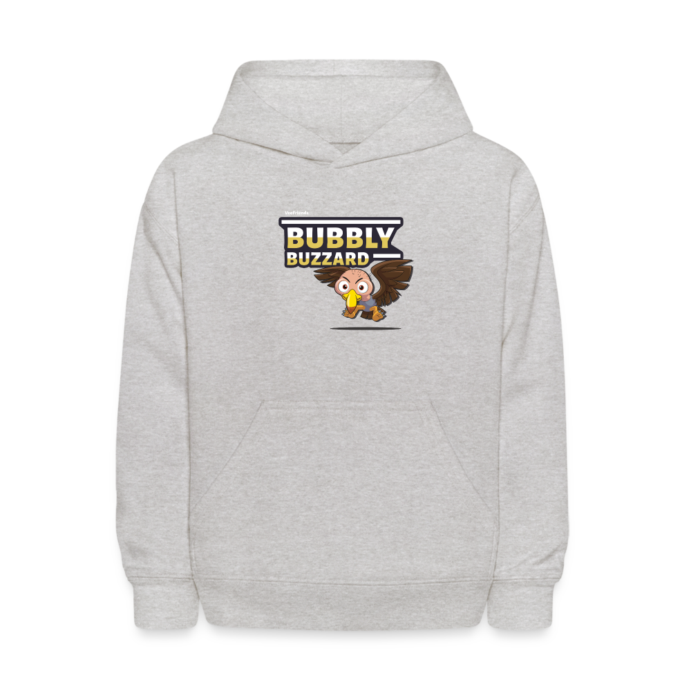 Bubbly Buzzard Character Comfort Kids Hoodie - heather gray