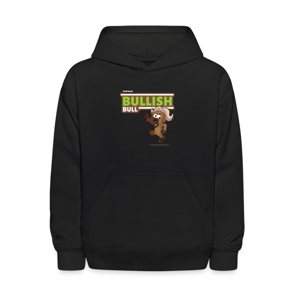 Bullish Bull Character Comfort Kids Hoodie - black