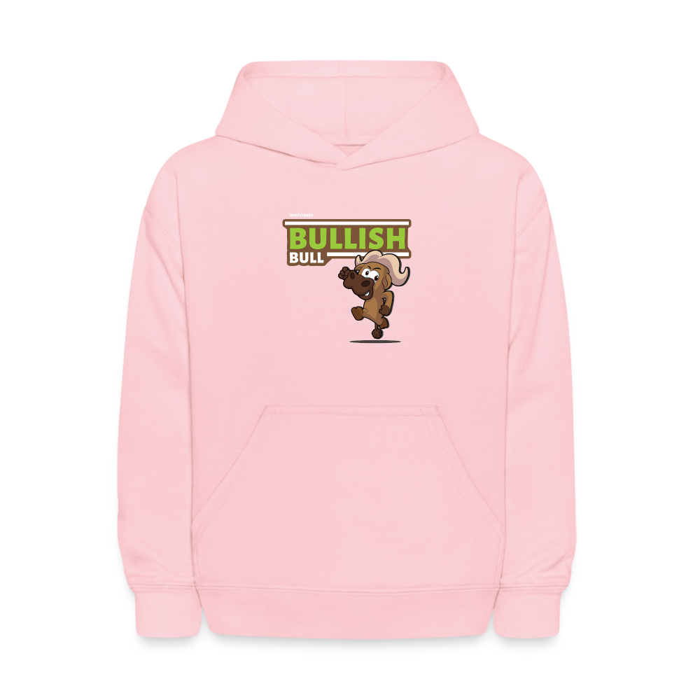 Bullish Bull Character Comfort Kids Hoodie - pink