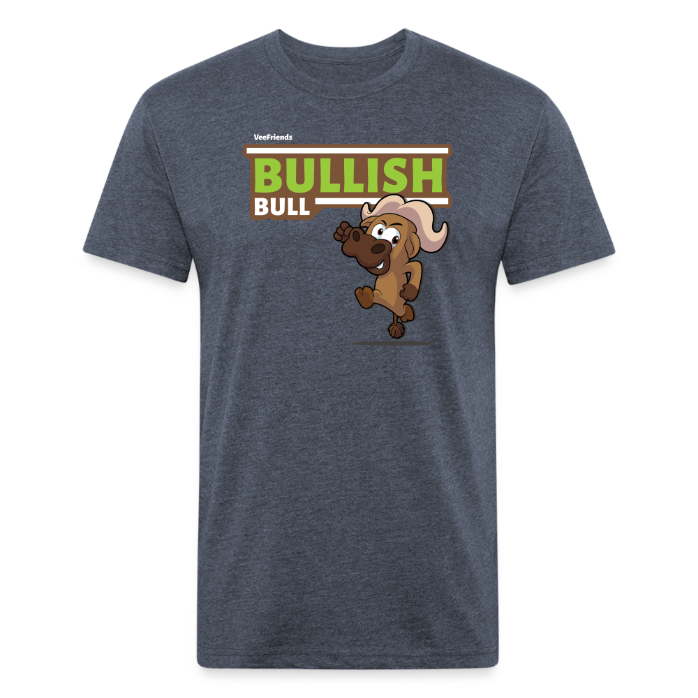 Bullish Bull Character Comfort Adult Tee - heather navy