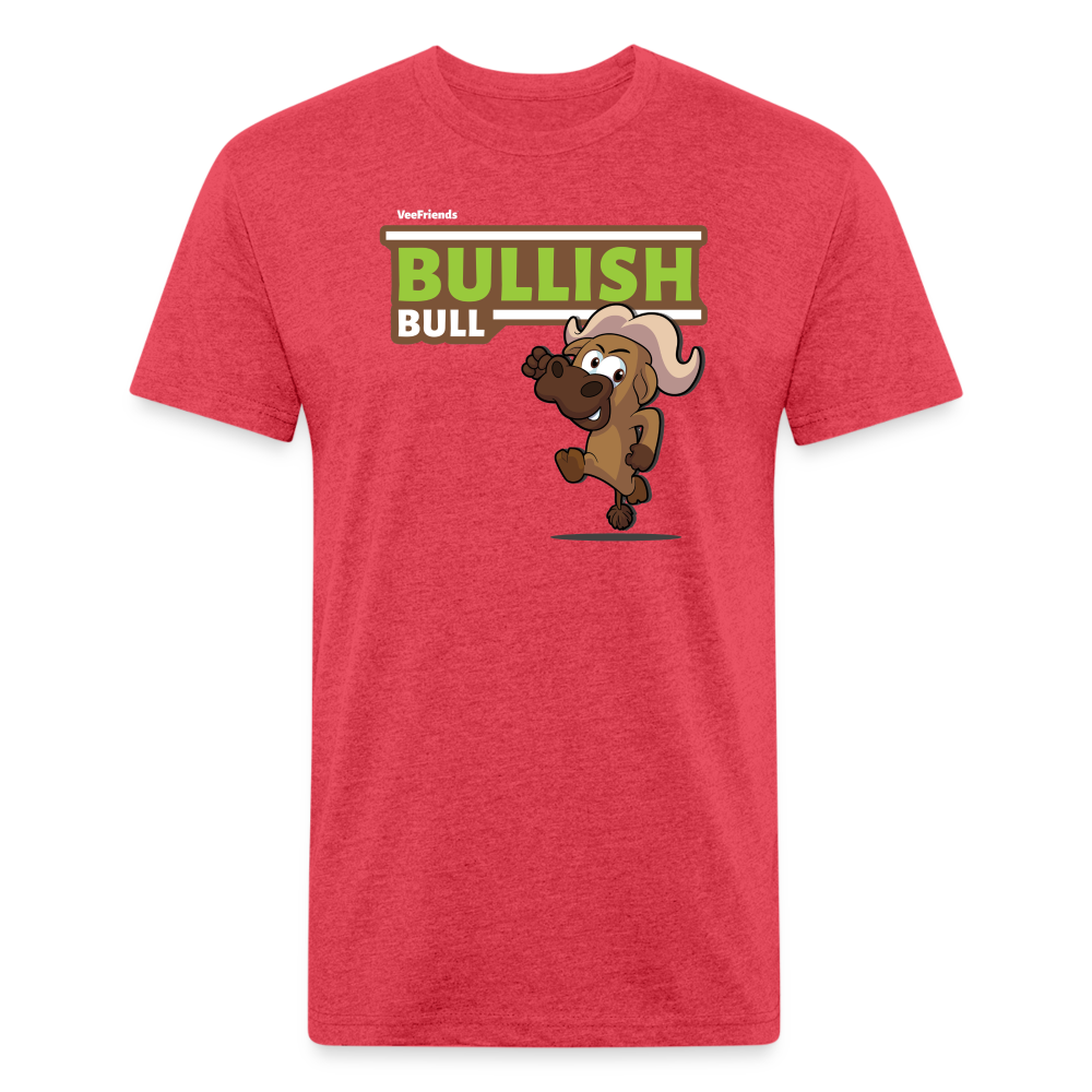 Bullish Bull Character Comfort Adult Tee - heather red