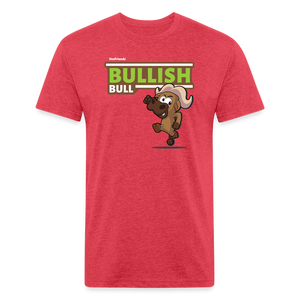 Bullish Bull Character Comfort Adult Tee - heather red