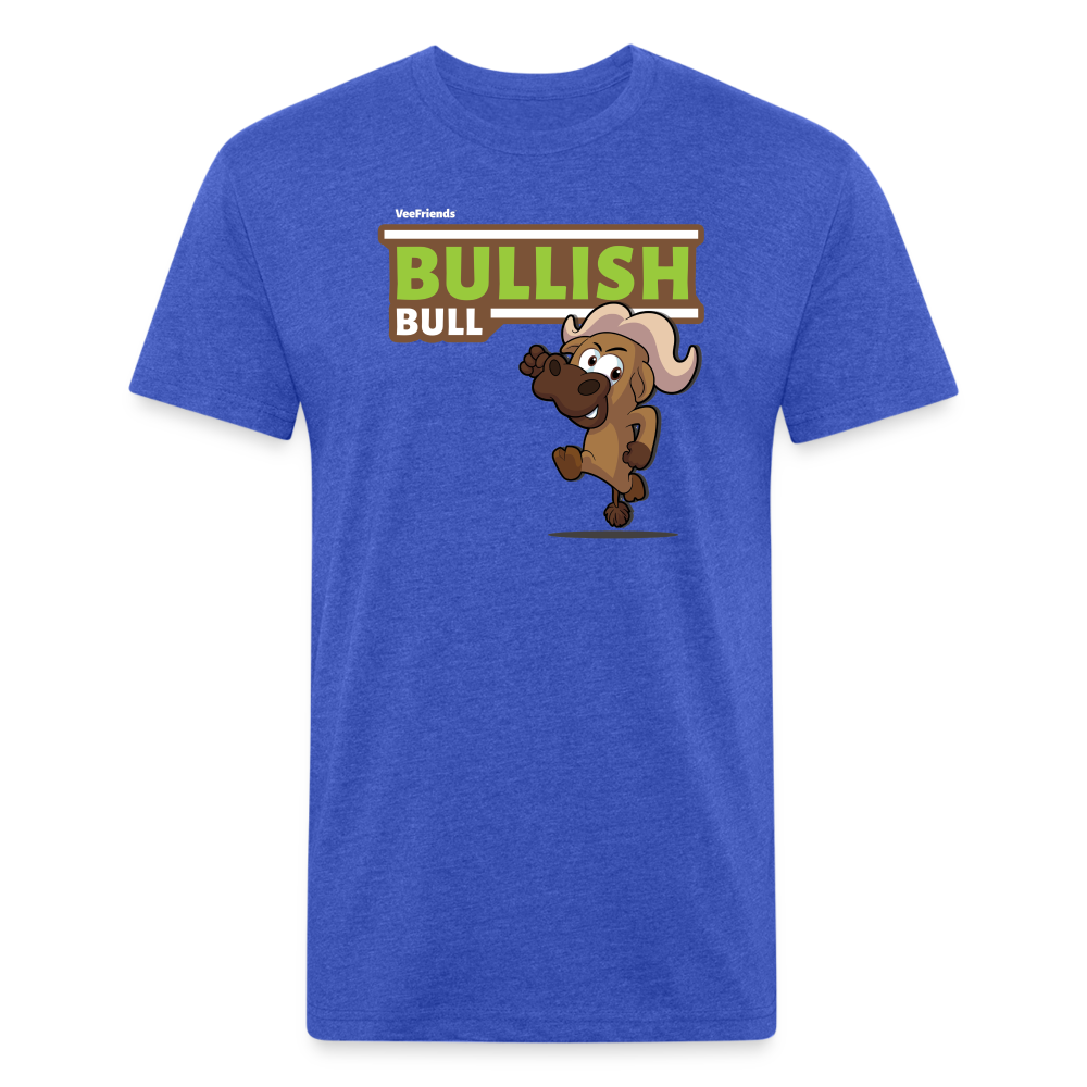 Bullish Bull Character Comfort Adult Tee - heather royal