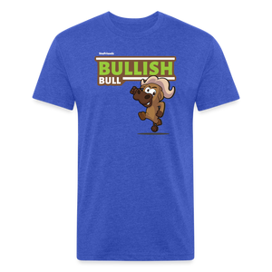 Bullish Bull Character Comfort Adult Tee - heather royal