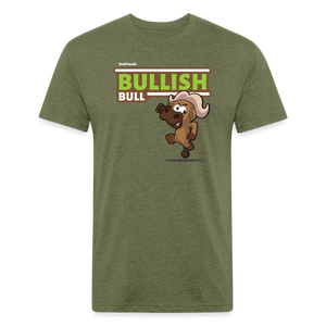 Bullish Bull Character Comfort Adult Tee - heather military green