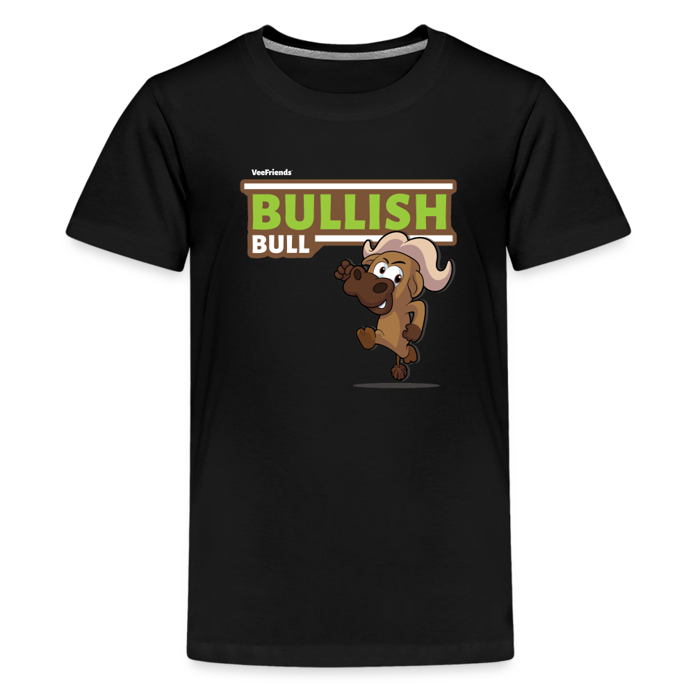 Bullish Bull Character Comfort Kids Tee - black