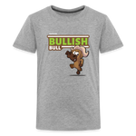 Bullish Bull Character Comfort Kids Tee - heather gray