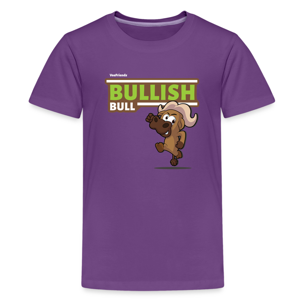 Bullish Bull Character Comfort Kids Tee - purple