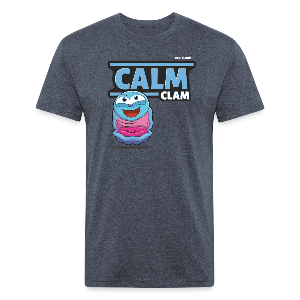 Calm Clam Character Comfort Adult Tee - heather navy