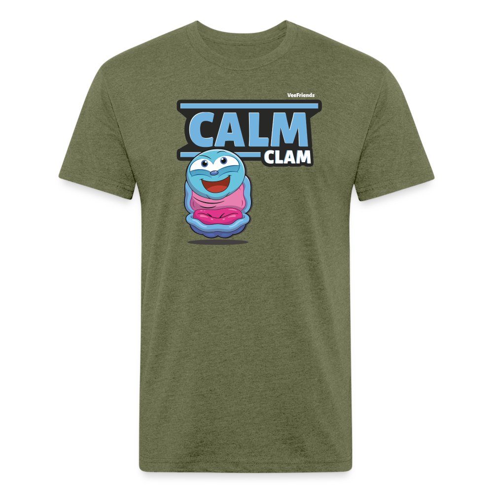 Calm Clam Character Comfort Adult Tee - heather military green