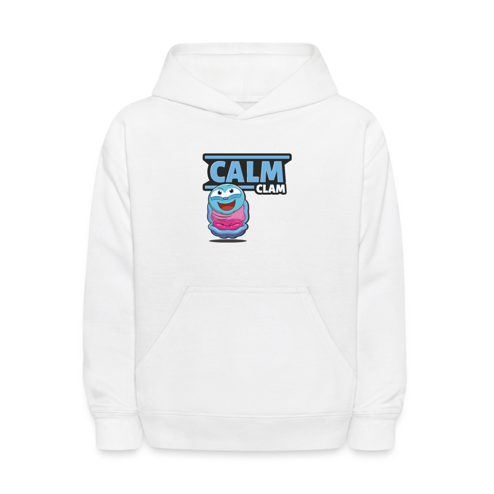 Calm Clam Character Comfort Kids Hoodie - white