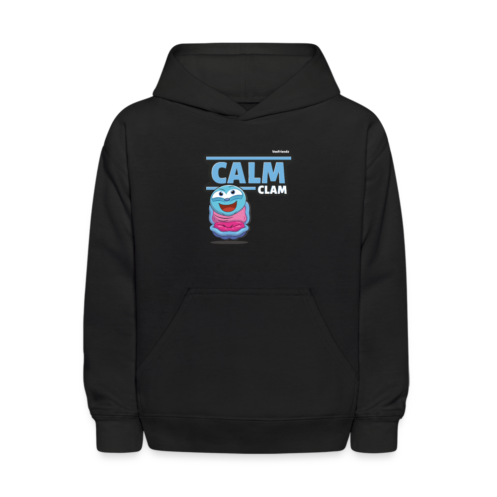 Calm Clam Character Comfort Kids Hoodie - black