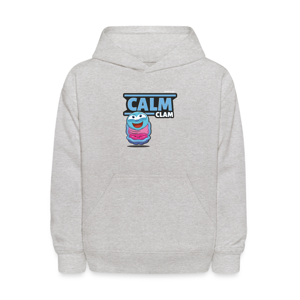 Calm Clam Character Comfort Kids Hoodie - heather gray