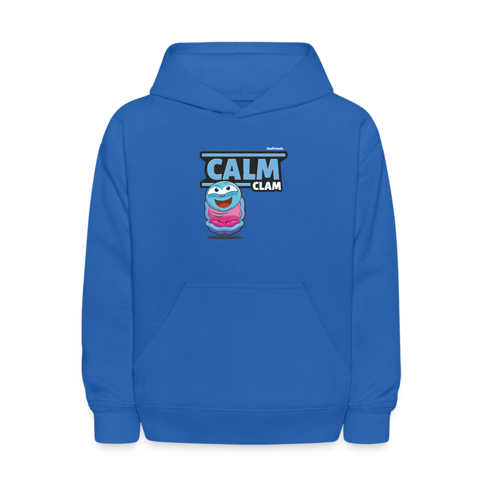 Calm Clam Character Comfort Kids Hoodie - royal blue