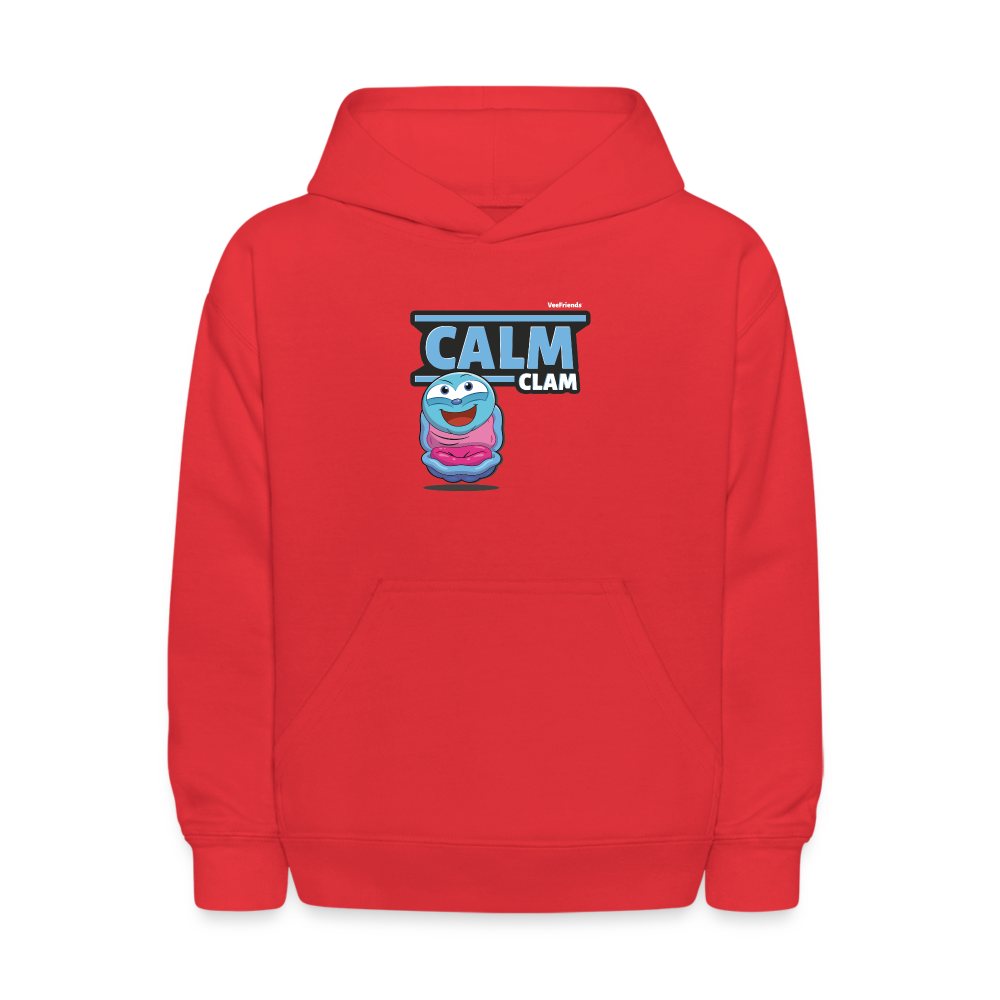 Calm Clam Character Comfort Kids Hoodie - red