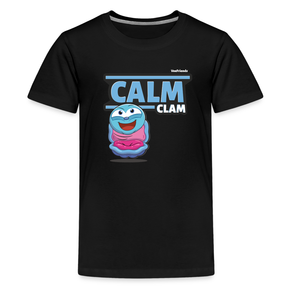 Calm Clam Character Comfort Kids Tee - black