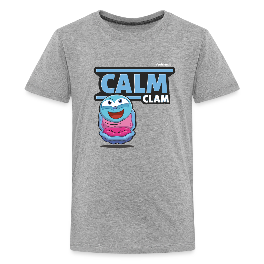 Calm Clam Character Comfort Kids Tee - heather gray