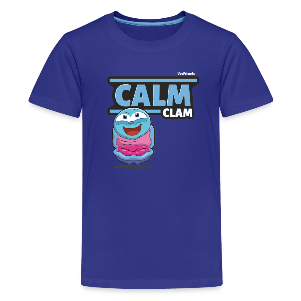 Calm Clam Character Comfort Kids Tee - royal blue