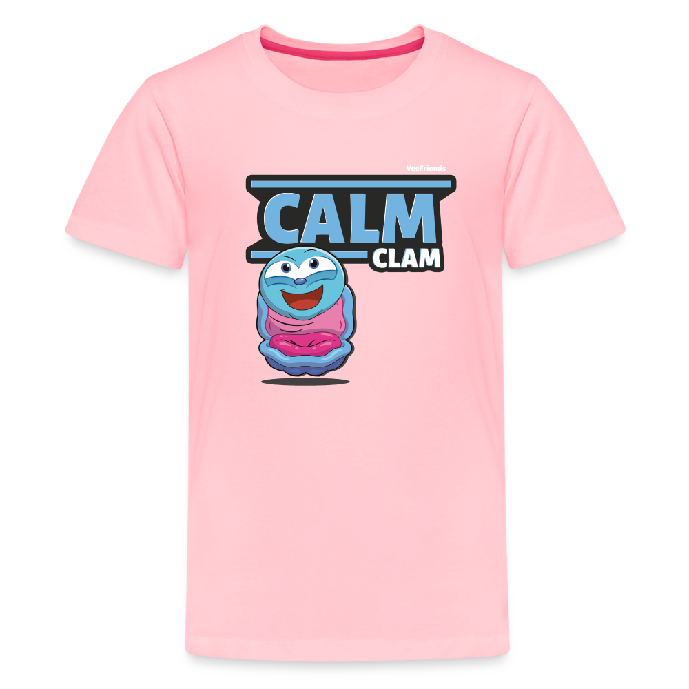 Calm Clam Character Comfort Kids Tee - pink