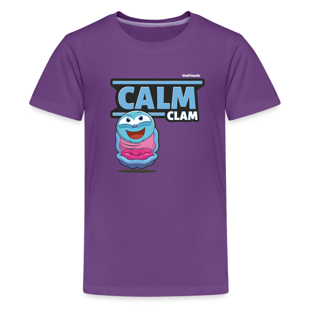 Calm Clam Character Comfort Kids Tee - purple