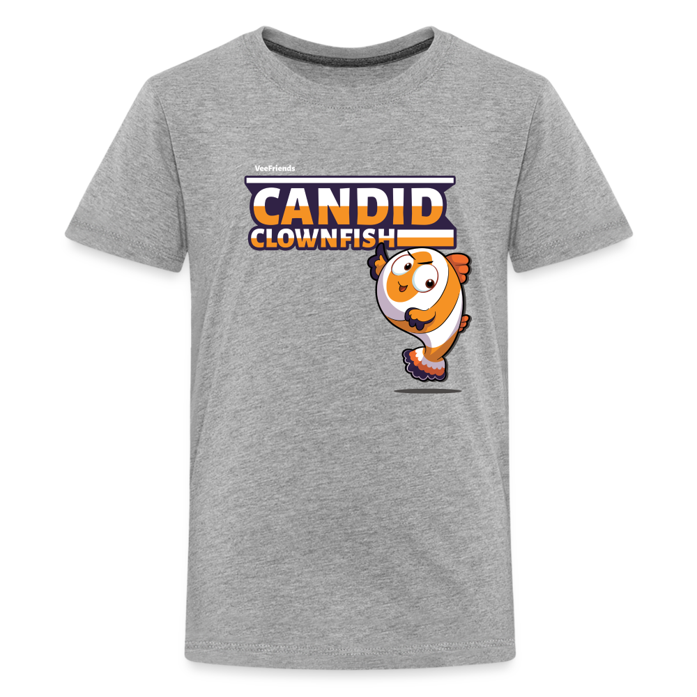 Candid Clownfish Character Comfort Kids Tee - heather gray