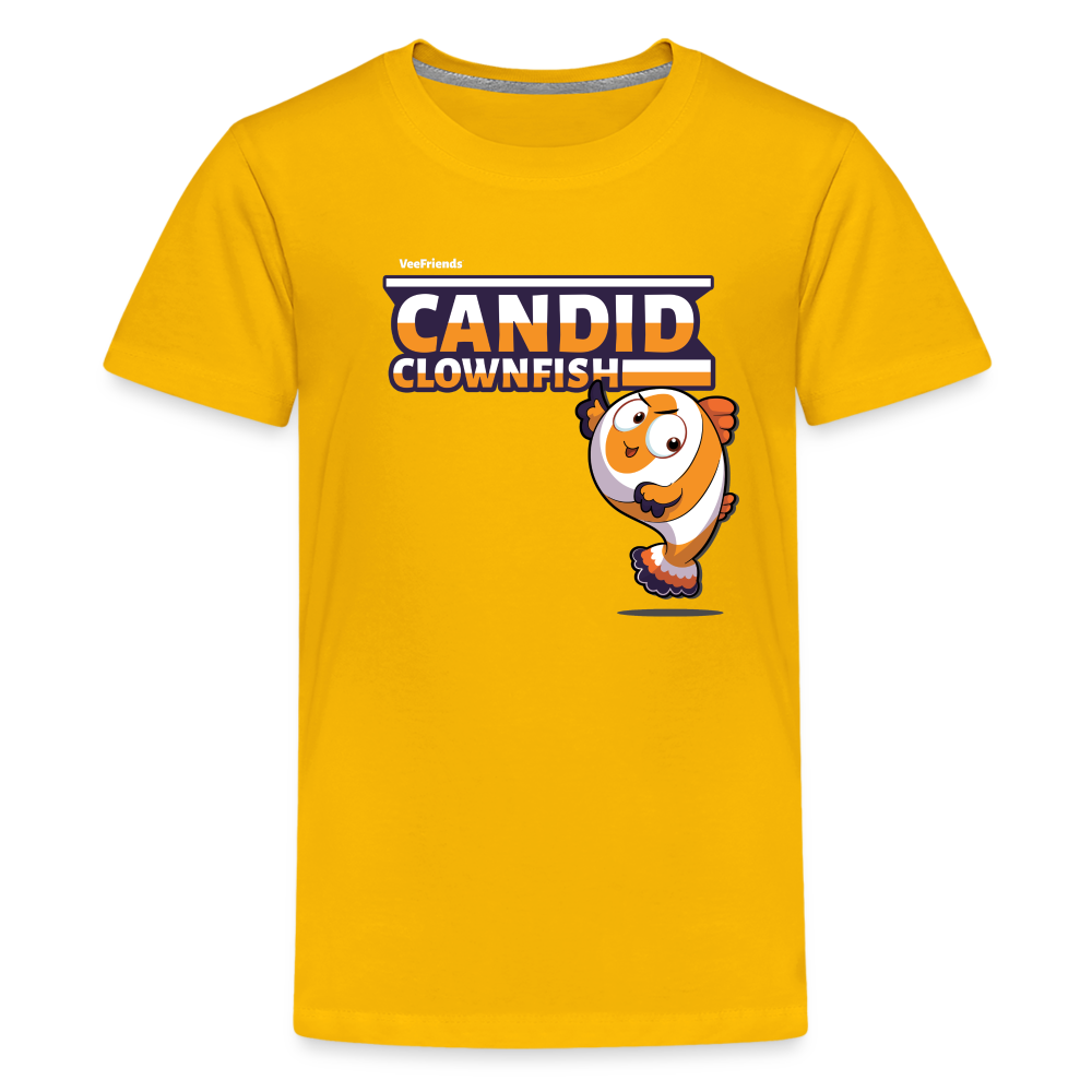 Candid Clownfish Character Comfort Kids Tee - sun yellow